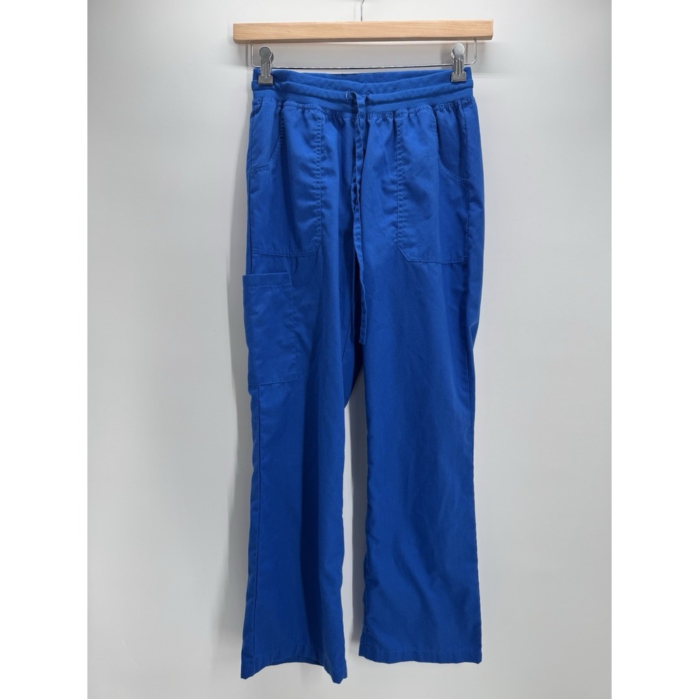 Divine Scrub Pants Women's Small Royal Blue Drawstring Work Uniform Medical